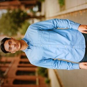 Men's 16.5/36 Blue Button down shirt NWT